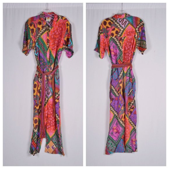 Farm Rio Dotted Patch Scarf Belted Jumpsuit - Picture 3 of 3